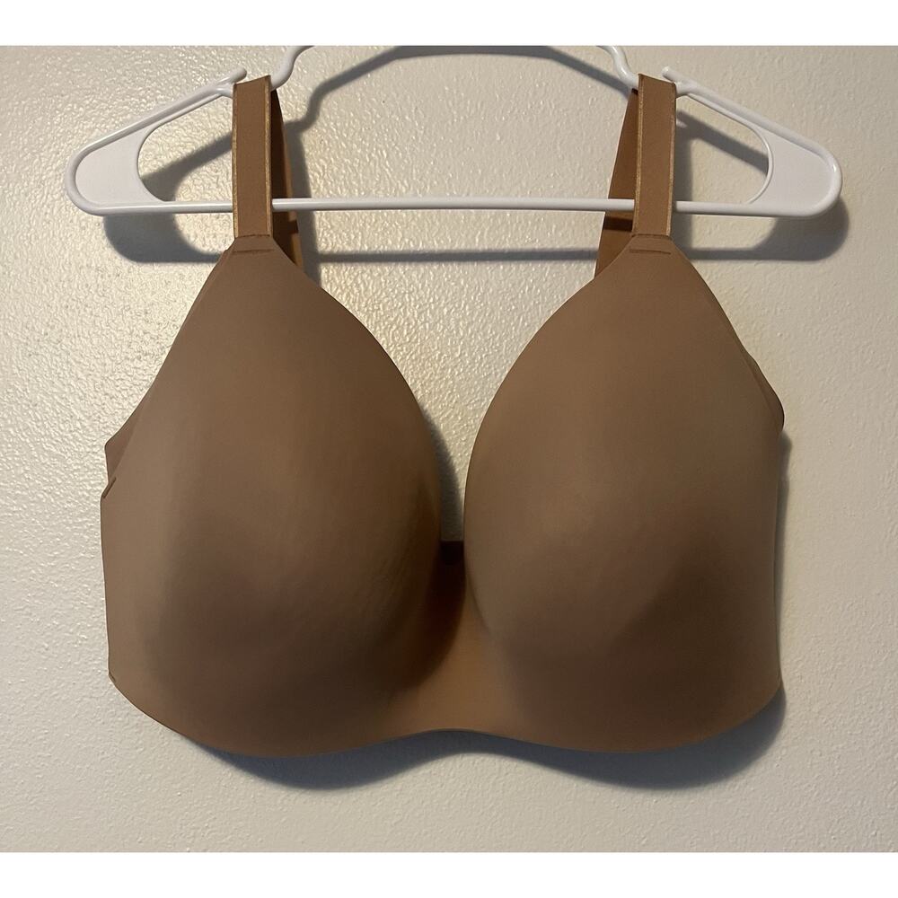 Knix Wing Woman's Brown Contour Wireless Bra Sz 8++ Lightly Padded Cups Comfort